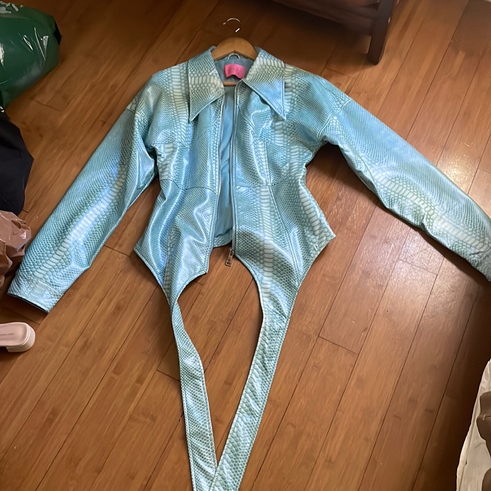 Faux snake skin jacket